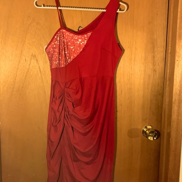 Shein Women’s Asymmetrical Neckline Pleated Summer Dress - Picture 2 of 5